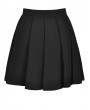 Dark in Love Black and White Gothic Punk Checkerboard Heart Pleated Short Skirt