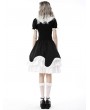 Dark in Love Black and White Gothic Lolita Frilly Bow Heart Short Skirt