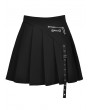 Dark in Love Black Gothic Punk Grunge Pleated Short Skirt