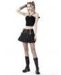 Dark in Love Black Gothic Rock Doll Bat Wing Crop Top for Women