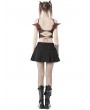 Dark in Love Black Gothic Rock Doll Bat Wing Crop Top for Women