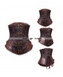 Brown Brocade Steampunk Underbust Corset