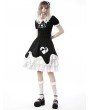 Dark in Love Black and White Gothic Lolita Two Little Bears Doll Top for Women