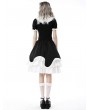 Dark in Love Black and White Gothic Lolita Two Little Bears Doll Top for Women