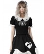 Dark in Love Black and White Gothic Lolita Two Little Bears Doll Top for Women