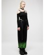 Punk Rave Black Gothic Hot Girl Asymmetric Hollow Out Long Sleeve Jumpsuit for Women