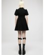Punk Rave Black Gothic Chinese Style Dark Pattern Jacquard Short Dress