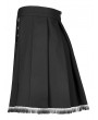 Punk Rave Black Gothic Punk Metal Buckle Pleated Short Skirt