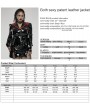 Punk Rave Black and Red Gothic Punk Military Stretch PU Leather Plus Size Jacket for Women