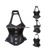 Black Halter Gothic Steampunk Overbust Corset