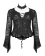Punk Rave Black Romantic Gothic Sexy Lace Long Sleeve Plus Size Shirt for Women