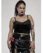 Punk Rave Black Retro Gothic Velvet Plus Size Tank Top for Women