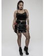 Punk Rave Black Retro Gothic Velvet Plus Size Tank Top for Women