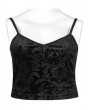 Punk Rave Black Retro Gothic Velvet Plus Size Tank Top for Women