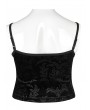 Punk Rave Black Retro Gothic Velvet Plus Size Tank Top for Women