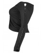 Punk Rave Black Gothic Off-the-Shoulder Long Sleeve Knit Plus Size T-Shirt for Women