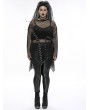 Punk Rave Black Gothic Punk Women's Asymmetrical Loose Mesh Plus Size T-Shirt