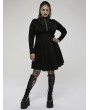 Punk Rave Black Gothic Punk High Neck Long Sleeve Daily Wear Plus Size Dress