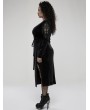 Punk Rave Black Gothic Sexy V-Neck Velvet Slit Long Sleeve Plus Size Dress