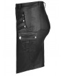 Punk Rave Black Gothic Punk Sexy PU Leather Bodycon Plus Size Skirt