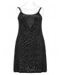 Punk Rave Black Retro Gothic Velvet Short Plus Size Dress