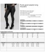 Punk Rave Black Gothic Punk PU Leather Long Plus Size Trousers for Women