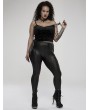 Punk Rave Black and Red Gothic Punk Plus Size Leggings for Women
