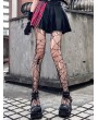 Black Gothic Dark Halloween Skull Fishnet Tights