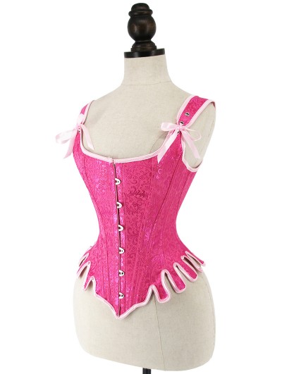 Victorian Undergarments w/Corset in Pink