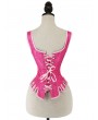 Barbie Pink Jacquard Retro Victorian Corset with Straps