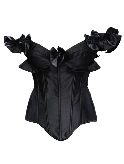 Black/Red Sexy Off-the-Shoulder Push Up Waist Training Gothic Corset