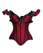 Black/Red Sexy Off-the-Shoulder Push Up Waist Training Gothic Corset