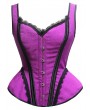 Red/Purple/Blue/White/Black Gothic Jacquard Overbust Victorian Corset with Straps