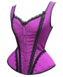 Red/Purple/Blue/White/Black Gothic Jacquard Overbust Victorian Corset with Straps