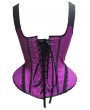 Red/Purple/Blue/White/Black Gothic Jacquard Overbust Victorian Corset with Straps