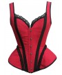 Red/Purple/Blue/White/Black Gothic Jacquard Overbust Victorian Corset with Straps