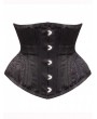 Black Jacquard Vintage Waist Training Underbust Gothic Corset