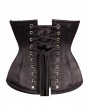 Black Jacquard Vintage Waist Training Underbust Gothic Corset