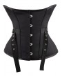 Black Retro Fashion Buckle Belt Underbust Gothic Corset