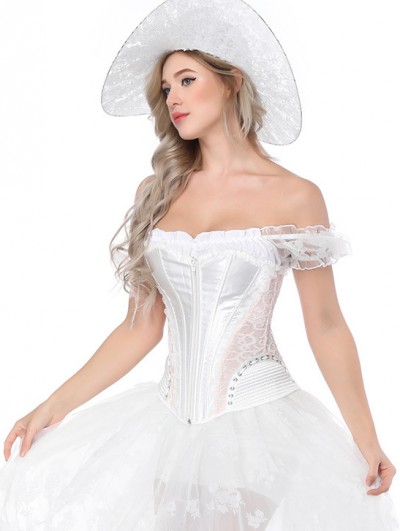 トップス theredthread s burlesque corset White THEREDTHREAD / ザレッドスレッド】S burlesque corset blouse