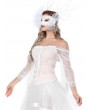 White Lace Trumpet Sleeve Off-the-Shoulder Victorian Corset