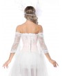 White Lace Trumpet Sleeve Off-the-Shoulder Victorian Corset