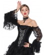 Black Victorian Lace Trumpet Sleeve Off-the-Shoulder Gothic Overbust Corset