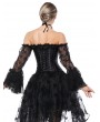 Black Victorian Lace Trumpet Sleeve Off-the-Shoulder Gothic Overbust Corset
