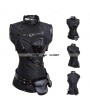 Black Steampunk Overbust Corset with Jacket