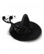 Black Gothic Skeleton Fur Wizard Hat Headdress