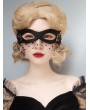 Black Gothic Halloween Mask with Polka Dot Tulle