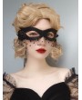 Black Gothic Halloween Mask with Polka Dot Tulle