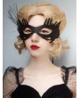 Black Gothic Demon Witch Skeleton Cosplay Eye Mask with Tulle