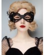 Black Gothic Costume Party Bead Rose Eye Mask